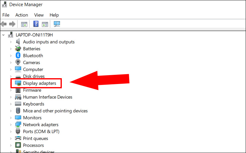 Nhấn đúp chuột vào Display adapters 